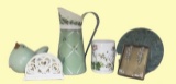 Assorted Decorative Accessories: Floral Vase,