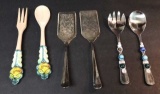 Assorted Serving Ware: Wooden Fork and Spoon