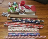 Assorted Gift Wrap, Bows, Boxes, Etc