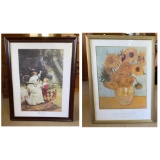 (2) Framed Pictures:  22” x 30” sunflowers