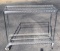 Chrome 2 shelf rolling cart 47.5 x 18 x 42