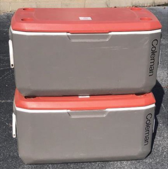 (2) Coleman ice chests 35x15x18 each