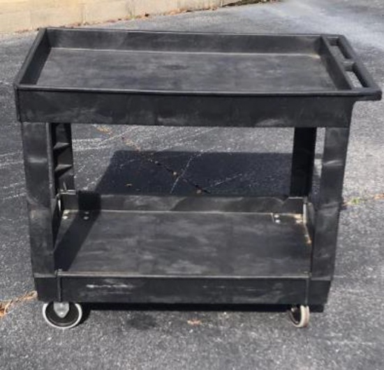Plastic utility cart on 4 in. Casters,