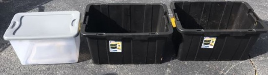 (2) Sterlite 27 gal containers w/o Lids and
