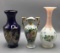 (3) Assorted Vases