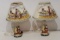 Pair Of Delft Lamps 8 7/8