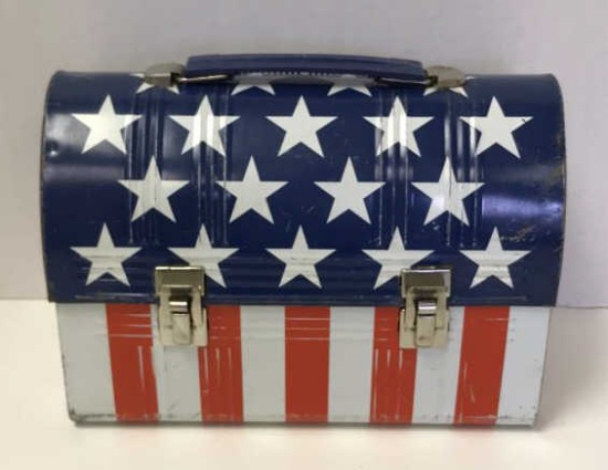 Vintage Rare Aladdin Stars And Stripes Lunch Box