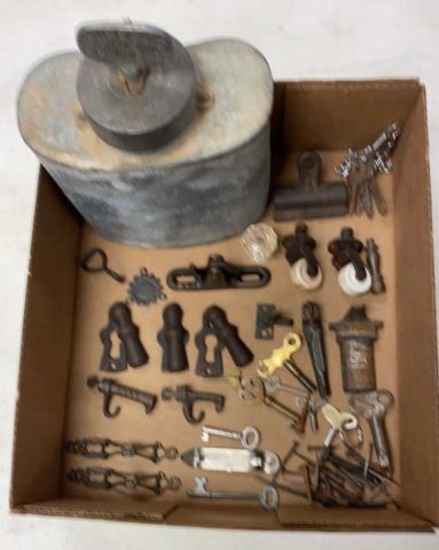 Assorted Collectibles Including Vintage Pure Zinc