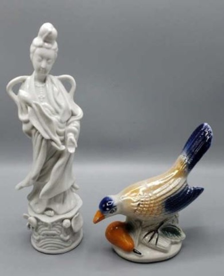 (2) Figurines: Bird Made In Brazil, Oriental