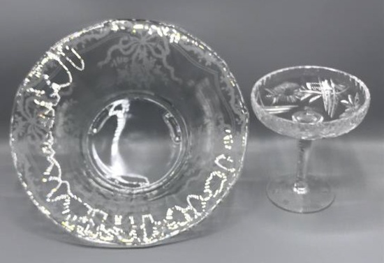 Fostoria Etched "june" Centerpiece Bowl And