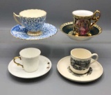 (4) Assorted Vintage Demitasse Cups And Saucers: