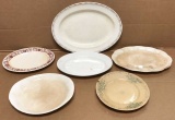 (5) Oval Platters And (1) Plate