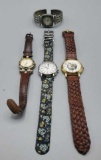 (4) Ladies Watches: Guess, Timex, Kim Rogers,