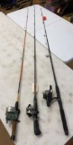 (3) Spinning Reels & Rods: