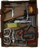 Assorted Carpenters Tools And C-clamps