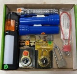 Assorted Flashlights, Combination And Key Pad
