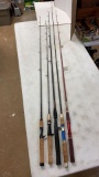 (5) assorted fishing rods from 5.8 ft. To 7.7 ft.