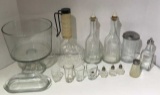 Assorted Glassware: Carafe, Trifle Bowl, Etc