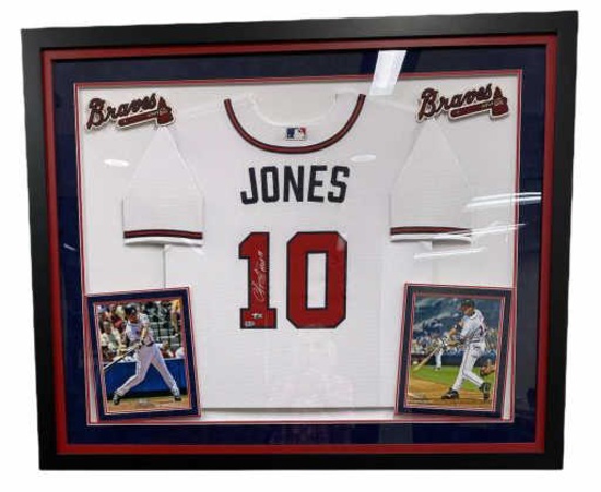 Framed & Signed Chipper Jones Atlanta Braves