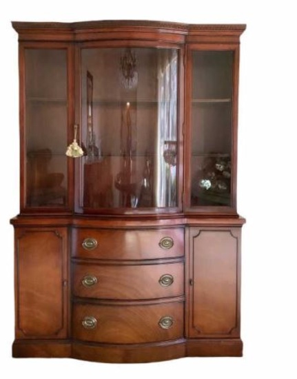 Drexel Mahogany China Cabinet - 49" x 16", 69 1/2" H