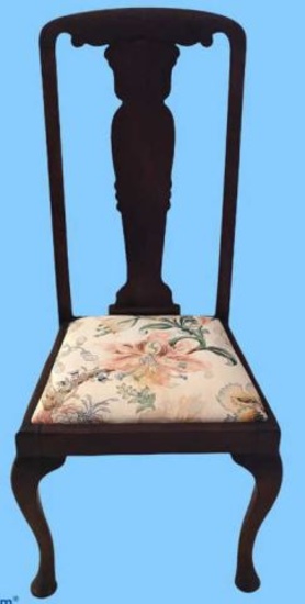 Antique Queen Anne Mahogany Chair
