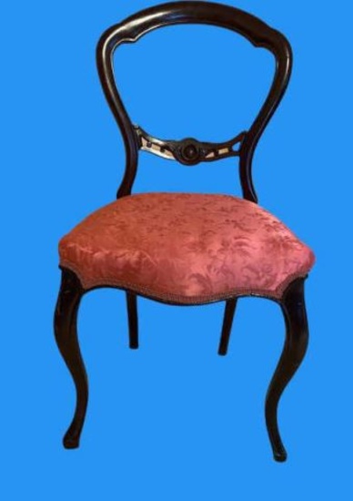 Mahogany Chair w/Upholstered Seat