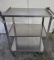 Stainless Steel 3-Shelf Rolling Push Cart