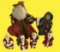 Assorted Santas: Tree Topper, ornaments, etc
