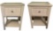 (2) White Painted One Drawer Night Stands,