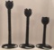 (3) Iron Candle Holders—19”, 16”, 13”