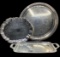 (3) Serving Trays: 19” Round Silverplate Tray,