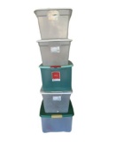 (5) Storage Containers with Lids