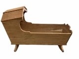 Handmade Wooden Rocking Cradle