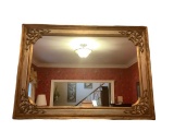 Mirror in Gold Frame with Carved and Applied