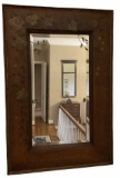 Painted Wood Frame Mirror-- 25.5
