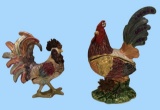 (2) Bejeweled Rooster Trinket Boxes (one has