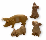 (4) Decorative Pigs