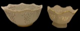(2) Decorative Bowls with scalloped edges and