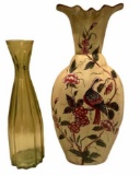 (2) Large Decorative Vases: