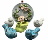 (7) Porcelain and Ceramic Bird Decorative