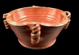 Red Pottery Flower Bowl