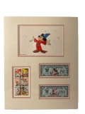 1988 Disney Cel and $1.00 & $5.00 Bills Issued By
