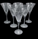 (6) Crystal Champagne Glasses