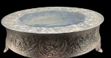 Round Silverplate Cake Stand - 18” D, 5” H
