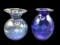 (2) Cobalt Blue Vases