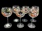 (6) Hand-Painted Stems of Christmas Glasses