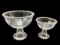 (2) Glass Pedestal Bowls