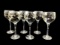 (6) Handpainted Halloween Wine Glasses