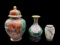 (3) Asian Items: Ginger Jar & 2 Vases