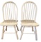 (2) Painted Spindle Back Chairs